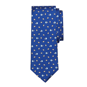 Football Print Tie - Blue